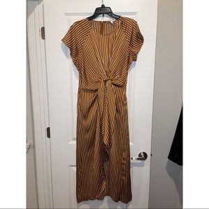 Size L. Beautiful copper striped dress. OBO